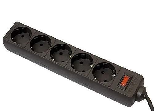 Сетевой фильтр Defender ES 3 метра  5 розеток Черный фото 1