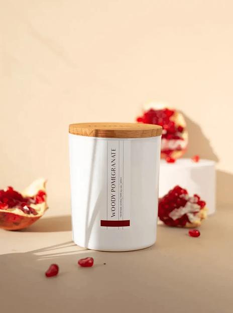 Свеча ароматическая Aesthete home «Woody Pomegranate» 250 мл ОПТ фото 3