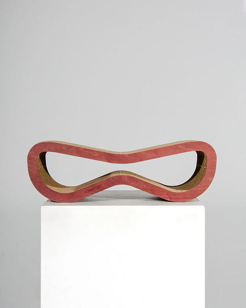 Когтеточка Слим с деревянным ободком, Махагон, опт фото 2