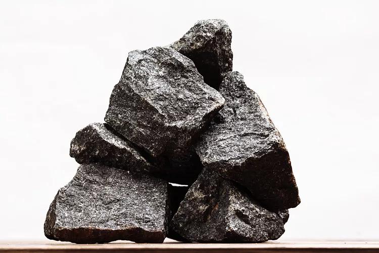 Банный камень Долерит колотый, 20кг, коробка опт фото 2