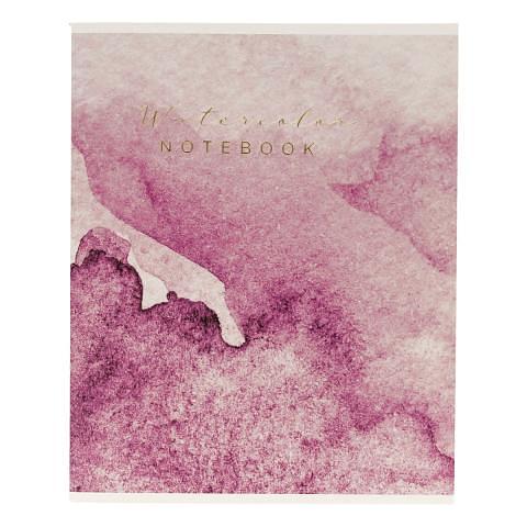 Тетрадь общая на скобе А5, 96 л., клетка, Watercolor, сиреневый, SVT_960421_03, SVETOCH фото 1