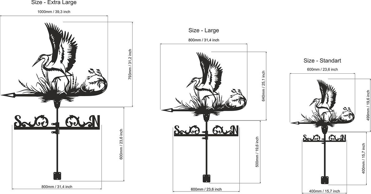 Флюгер «Цапля» ОПТ фото 5