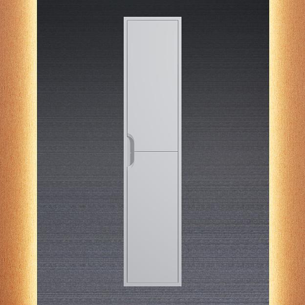 Шкаф-пенал для ванной Uperwood Modul, подвесной, с дверцами, матовый, белый фото 1