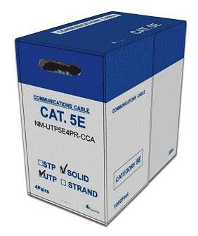 Кабель информационный Lanmaster NM-UTP5E4PR-CCA кат.5е U/UTP не экранированный 4X2X24AWG PVC внутренний 305м серый фото 1