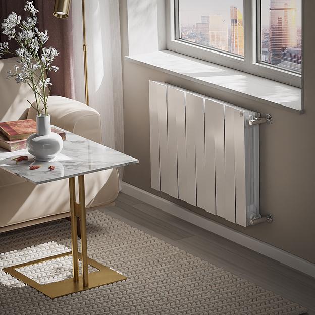 Радиатор биметаллический секционный 500/100/10 боковое подключение цвет Bianco Traffico фото 7