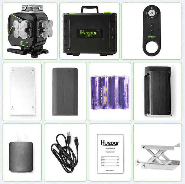 Лазерный уровень Huepar S04CG-C фото 2