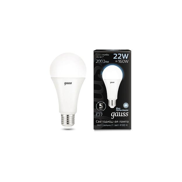Упаковка ламп LED GAUSS E27, шар, 22Вт, 10 шт. [102502222] фото 1