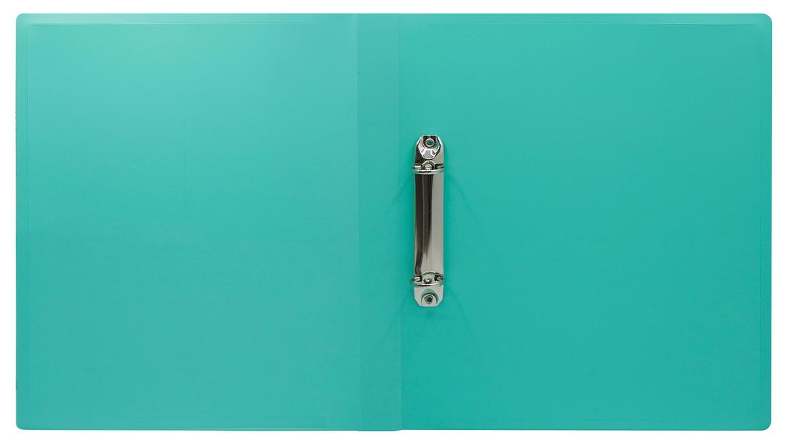 Папка на 2-х кольцах Бюрократ Pastel PAST0812/2RGRN A4 пластик 0.5мм кор.32мм торц.карм с бум. встав мятный фото 4