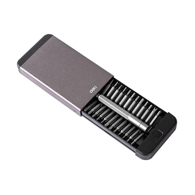 Набор прецизионных отверток Deli DL3525 25 предметов корпус из алюминиевого сплава фото 1