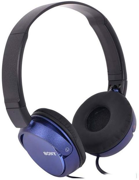 Гарнитура накладные Sony MDR-ZX310AP 1.2м голубой проводные оголовье фото 4