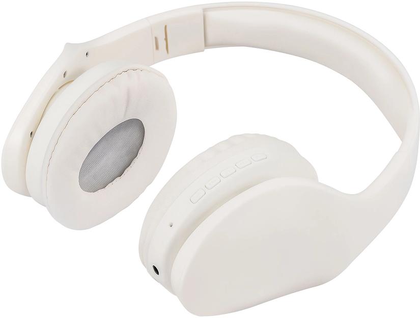 Гарнитура накладные Hyundai H-HP104 белый беспроводные bluetooth оголовье фото 3