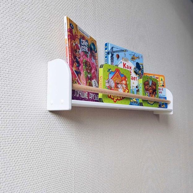 Настенная детская полка для книг Монтессори 80 см ОПТ фото 4