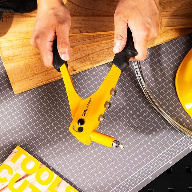 Ручной заклепочник Deli DL236910 265мм, сталь 20Cr, диаметр 2,4 / 3,2 / 4,0 / 4,8 мм фото 6