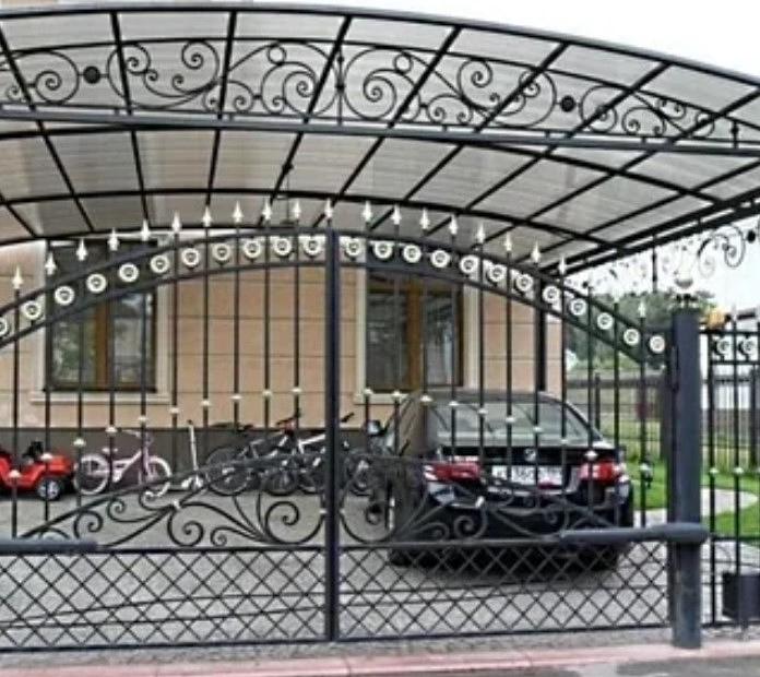 Навес для автомобиля кованый под заказ фото 1
