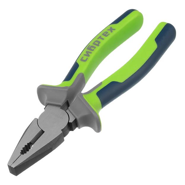 Плоскогубцы комбинированные, 180 мм, фосфатирование, трехкомпонентные рукоятки фото 1