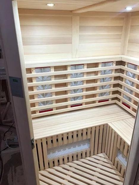 Угловая четырехместная ИК сауна с керамическими нагревателями фото 4