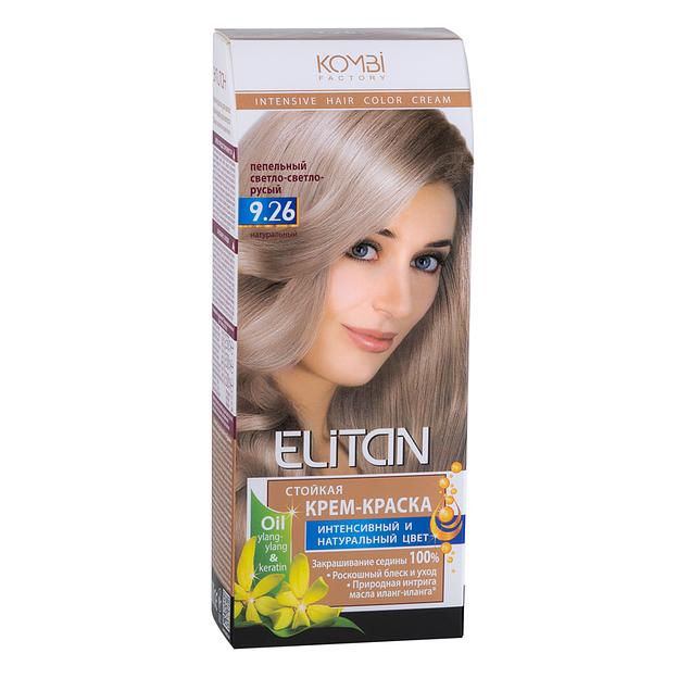 Элитан стойкая крем-краска для волос тон 9.26 пепельный светло-светло-русый фото 1