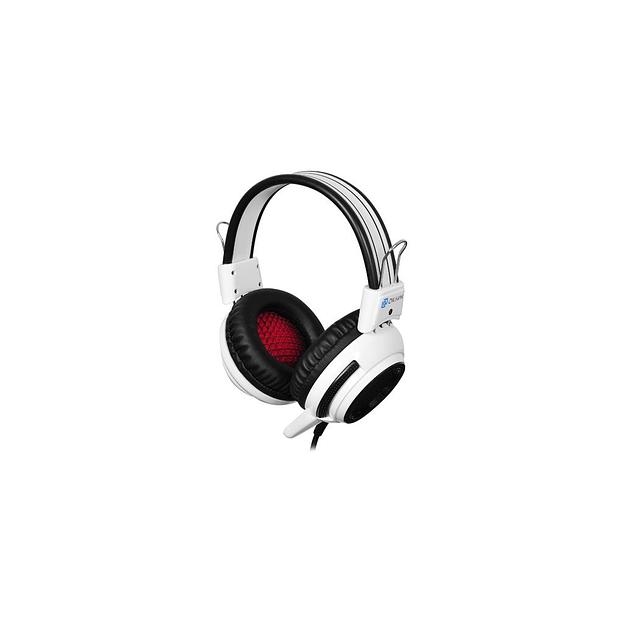 Гарнитура игровая Oklick HS-G300 ARMAGEDDON, для компьютера, мониторные, проводные, белый / черный [361558] фото 1