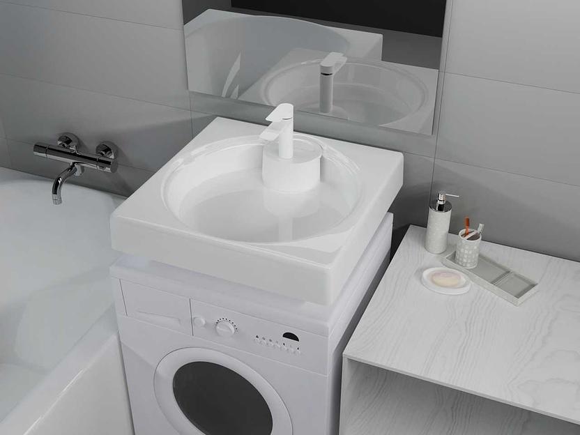 Раковина над стиральной машиной для ванной комнаты Марко «Амур» ОПТ фото 1