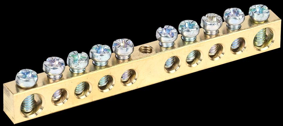 Шина PEN земля-ноль 6х9мм 10/1 (10групп/крепеж по центру) фото 1