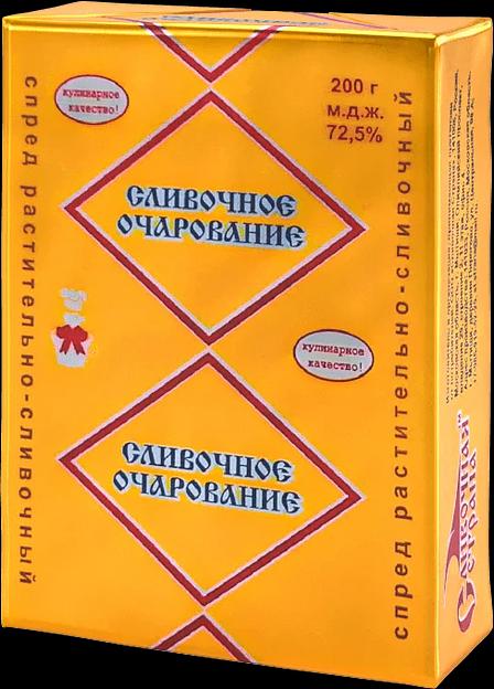 Спред растительно-сливочный «Сливочное очарование» 72,5% 200г ОПТ фото 1