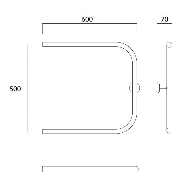Полотенцесушитель водяной Роснерж П образный П101000 21.5x60 фото 4