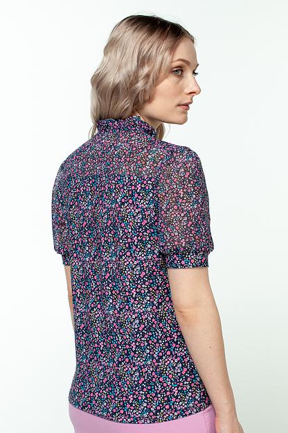 Блузка женская  4096-22/04/Розовый, голубой  фото 5