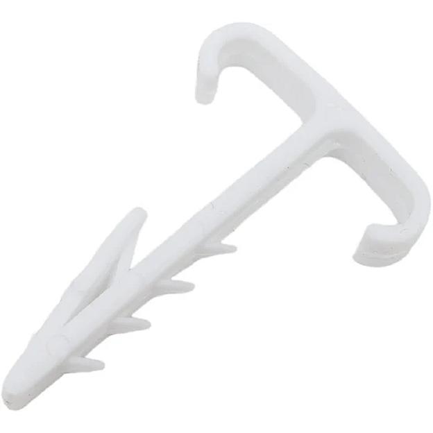 Rexant (07-4615) Дюбель-хомут Т-образный для двух кабелей 2х12мм, белый (100 шт/уп) фото 1