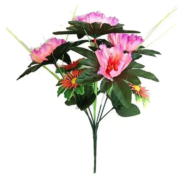 Композиция букет астры с герберами 7 голов (2 вида 3+4) 31см 343-704+551 фото 4