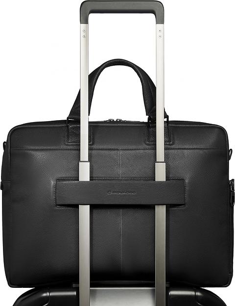 Деловая сумка Piquadro Cronus CA6025S134/N с отделением для ноутбука черный натур.кожа фото 3