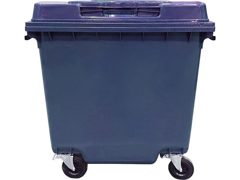 Мусорный контейнер 1100л. на колёсах синий фото 3