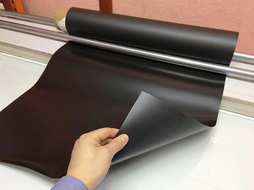 Магнитная наклейка на холодильник «Темные кирпичики» фото 2