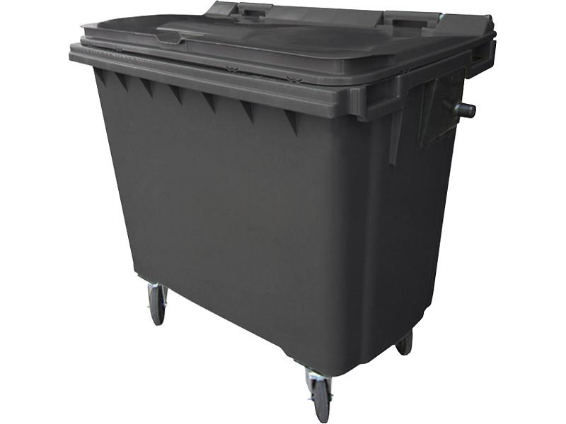 Мусорный контейнер на колесах (770 л) серый фото 1