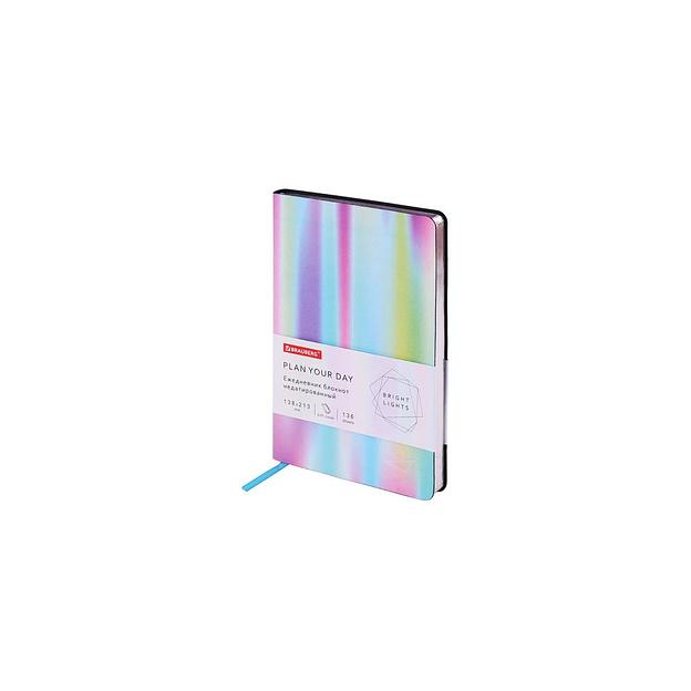 Ежедневник BRAUBERG Vista недатированный, A5, 136лист., белые страницы, ассорти фото 1