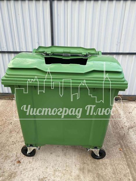 Евроконтейнер Gogic 1100 л c плоской крышкой Lid-in-Lid фото 4