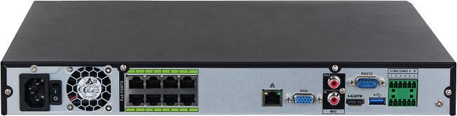 DAHUA DHI-NVR5208-8P-EI 8-канальный IP-видеорегистратор c PoE, 4K, H.265+, видеоаналитика, входящий поток до 384Мбит/с, 2 SATA III до 16Тбайт фото 3