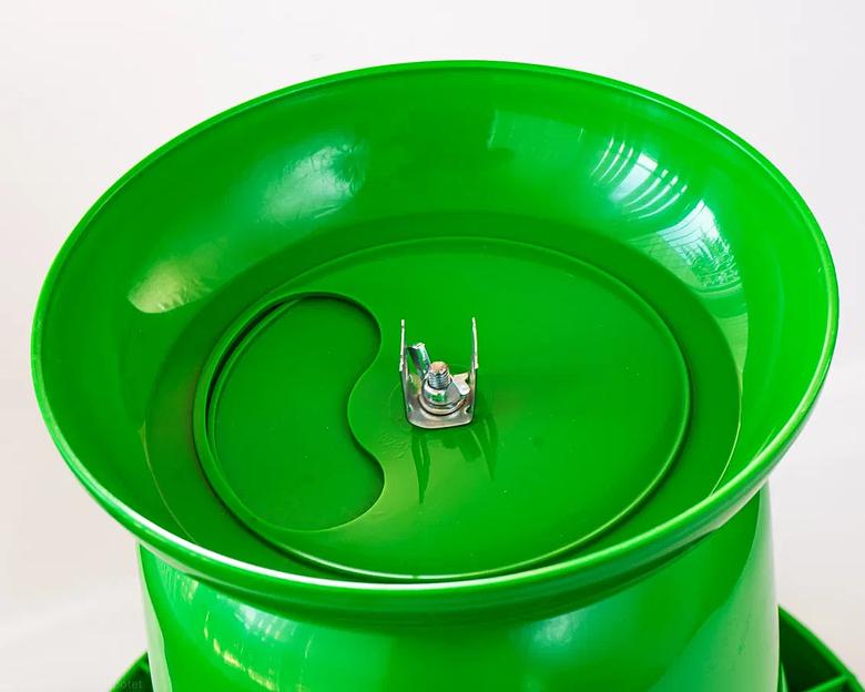 Кормушка бункерная для птиц 5 кг зелёная ОПТ фото 3