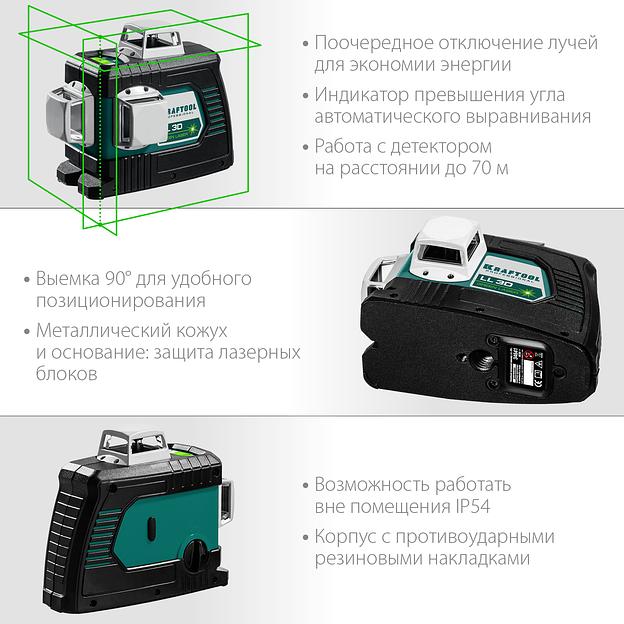 KRAFTOOL LL 3D, лазерный нивелир (34641) фото 3