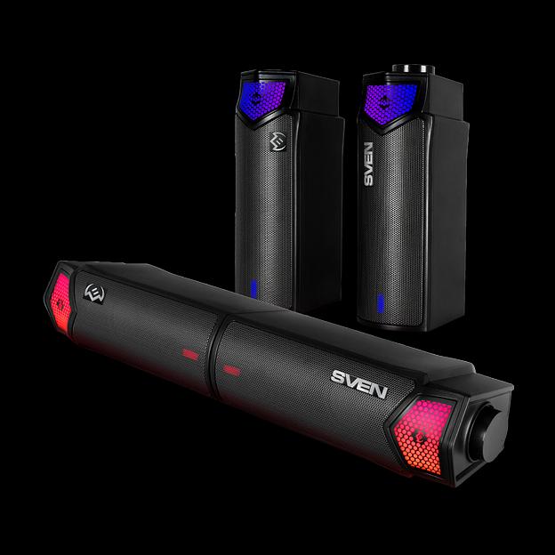 Саундбар мини SVEN SB-G1450, черный (10 Вт, питание USB, Bluetooth, подсветка) Sven SB-G1450 (SV-022488) фото 1