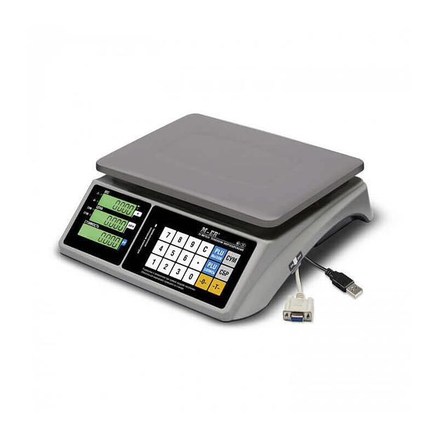 Торговые настольные весы Mertech M-ER 328 AC-6.1 "TOUCH-M" LCD с RS232 и USB фото 1