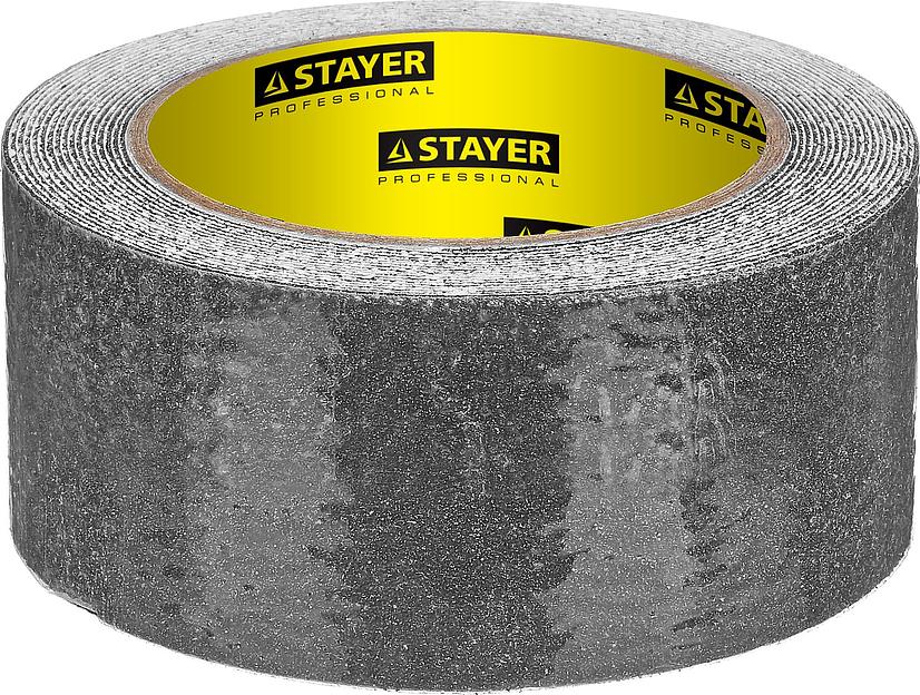 STAYER 50 мм, 5 м, черная, противоскользящая клейкая лента, Professional (12270-50-05) фото 1