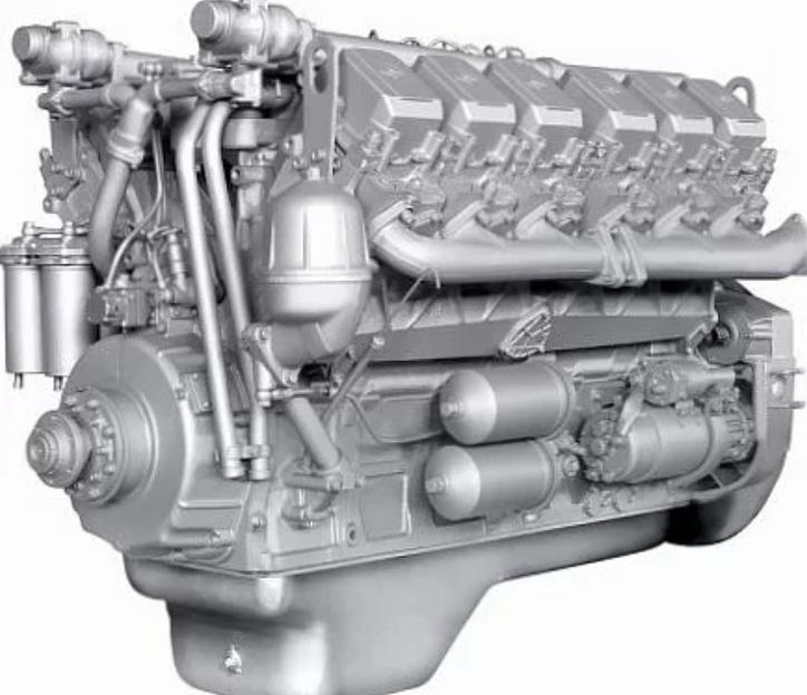 Дизельный двигатель ЯМЗ-240БМ2 (12 цилиндровый, 400 л.с.) индивидуальной сборки фото 1