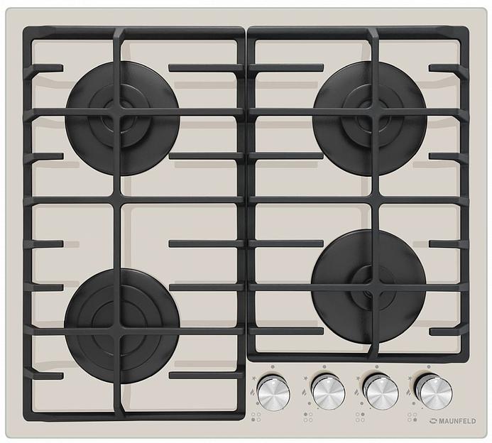 Газовая варочная поверхность Maunfeld EGHG.64.6CBG/G бежевый фото 2