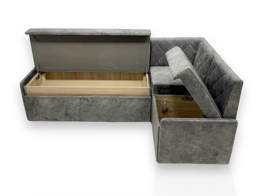 Диван угловой «Престиж 1 », серый, ткань Нова610, опт фото 2