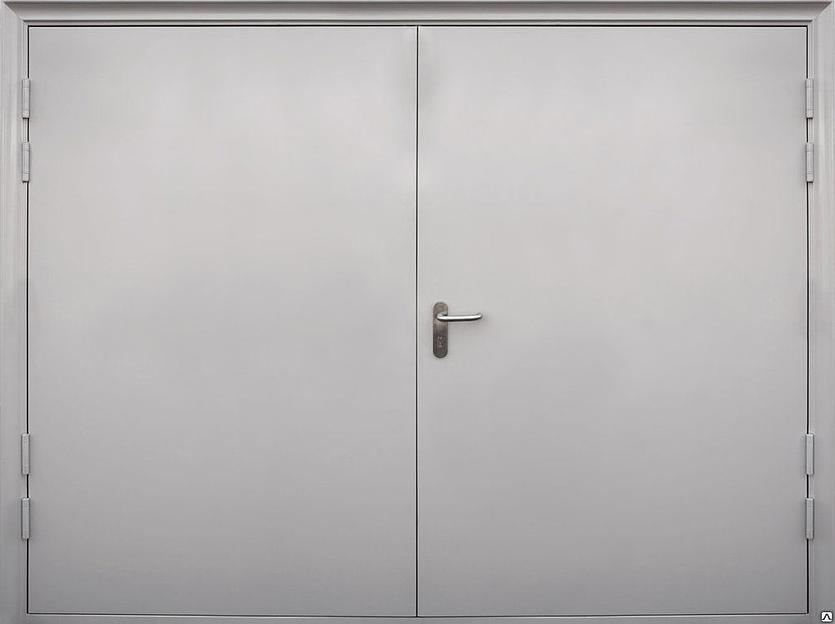 Ворота распашные противопожарные глухие (ВПРГ) до 4500х4500 фото 1