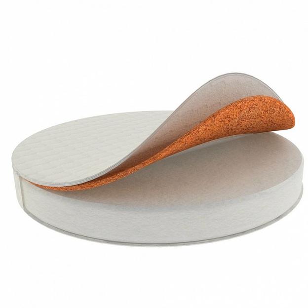 Матрас овальный для кроватки премиум 63х119х9 см, бикокос 1 см холкон 8 см фото 1