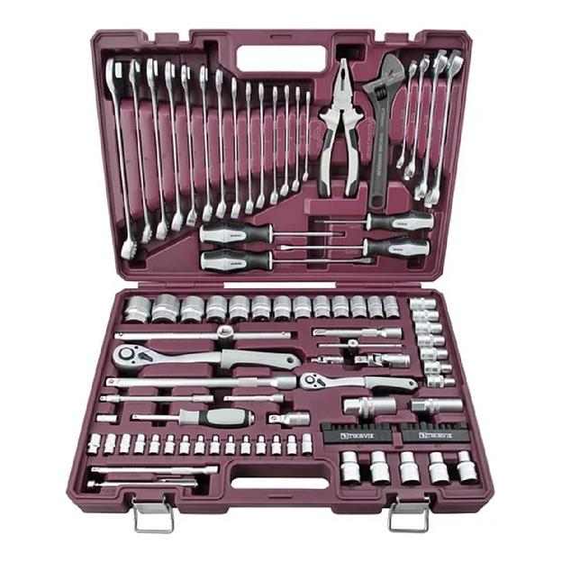 Thorvik TS101 Набор инструмента универсальный 1/4", 1/2"DR, 101 предмет фото 1
