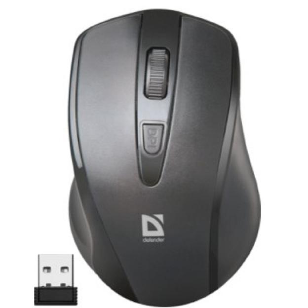 Defender Беспроводная оптическая мышь Datum MM-265 черный,3 кнопки,1600 dpi Defender Datum MM-265 черный (52265) фото 1