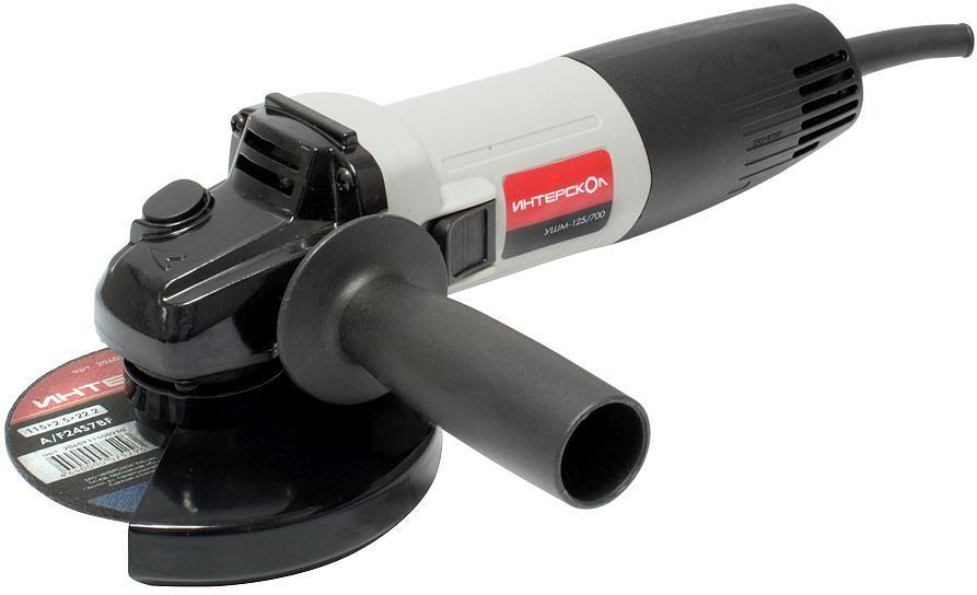 Углошлифовальная машина Интерскол УШМ-125/700 710Вт 11000об/мин рез.шпин.:M14 d=125мм фото 1
