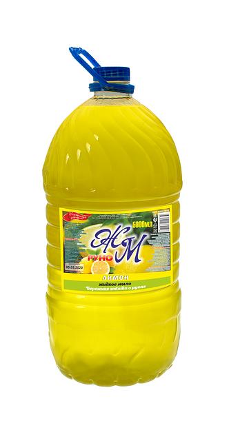 Жидкое мыло «Руно» с лимоном 5 л, опт фото 1